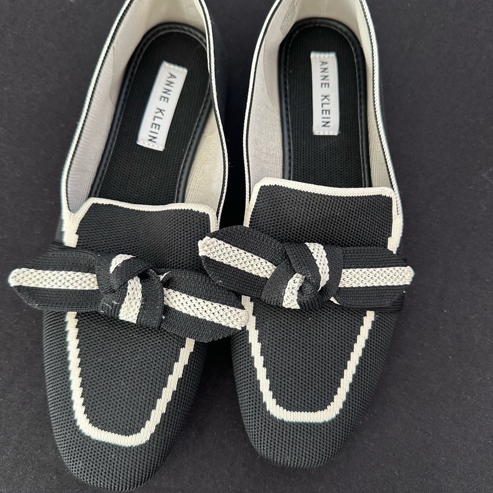 Anne Klein Black and White Loafers - Picture 5 of 5